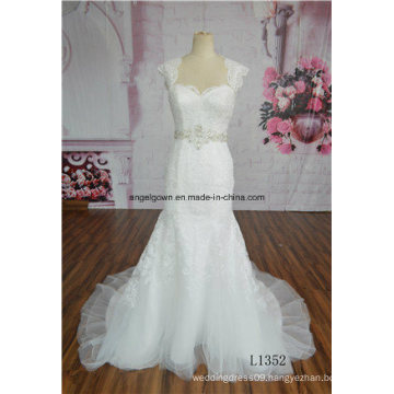 Sweetheart Bridal Dresses Beading Tulle Beach Wedding Gowns OEM Service